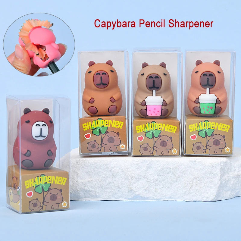 Cute Cartoon Capybara Pencil Sharpener Cutting Tools Student Qme