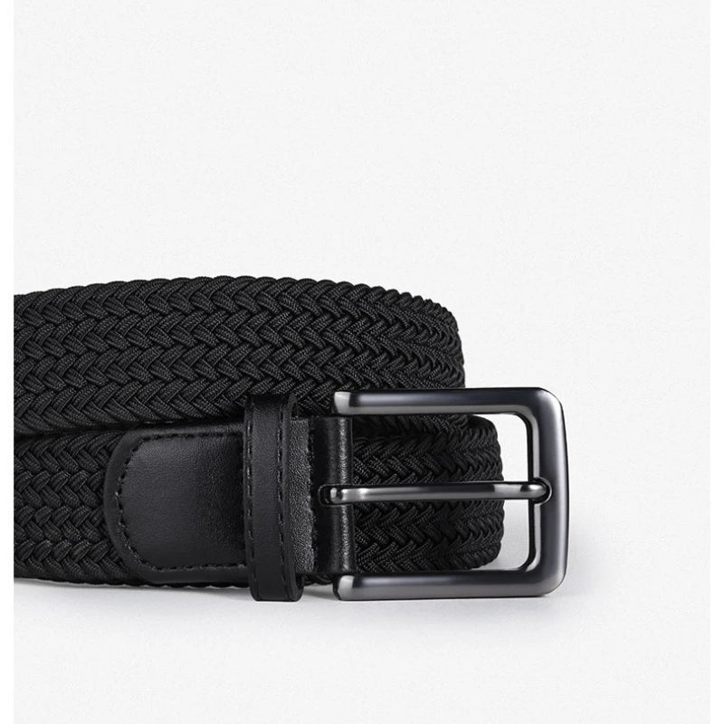Men's Premium Golf Business Belt Stretch Woven Design Adjustable Pin Qme