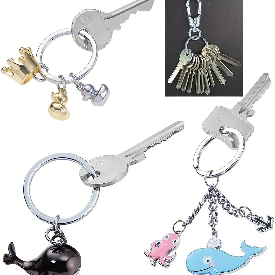 10/20/40pcs Split Key Rings Keyrings, Key Rings Bulk, Flat Keychain Ring Split Key Ring For Home Car Keys Bag Hanging Accessori Qme