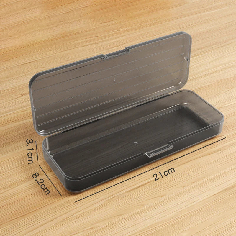 Plastic Pen Holder Makeup Brush Storage Bucket Student Stationery Box Qme S Black