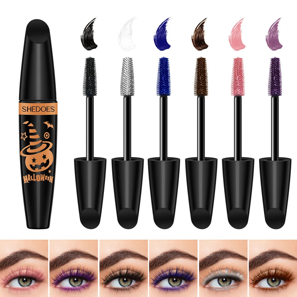 Halloween Eye Black Curly Thick Waterproof Sweat Proof Durable Qme