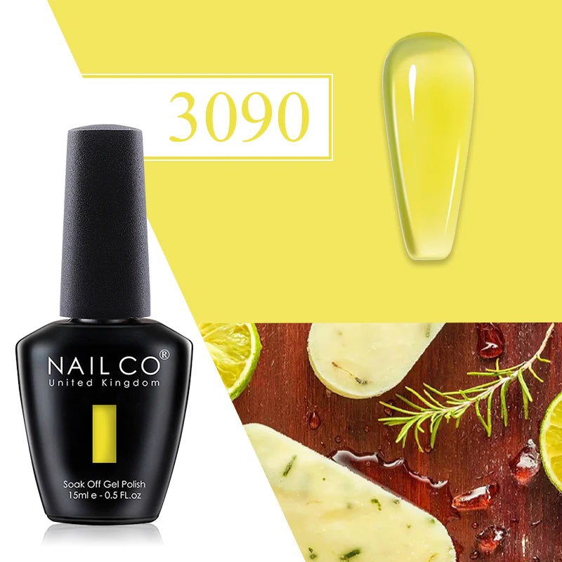 NAILCO Red Gel Nail Polish Wine Purple Semi Permanent Soak Off UV