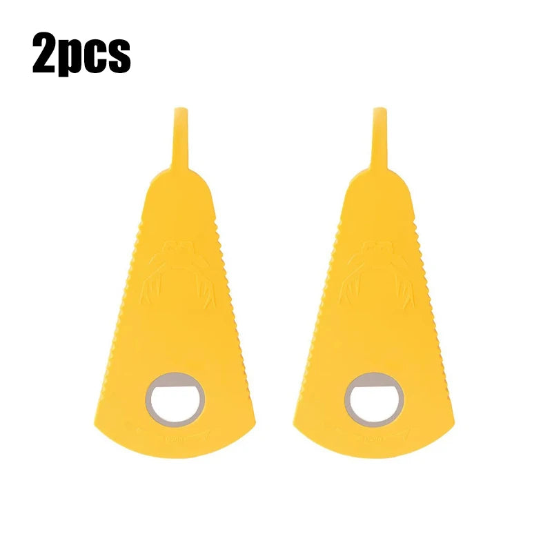 Multi Functional Capper Twister Portable Bottle Opener Universal Canned Non-slip Labor Saving Twist Bottle Cap Kitchen Gadgets Qme yellow 2pcs