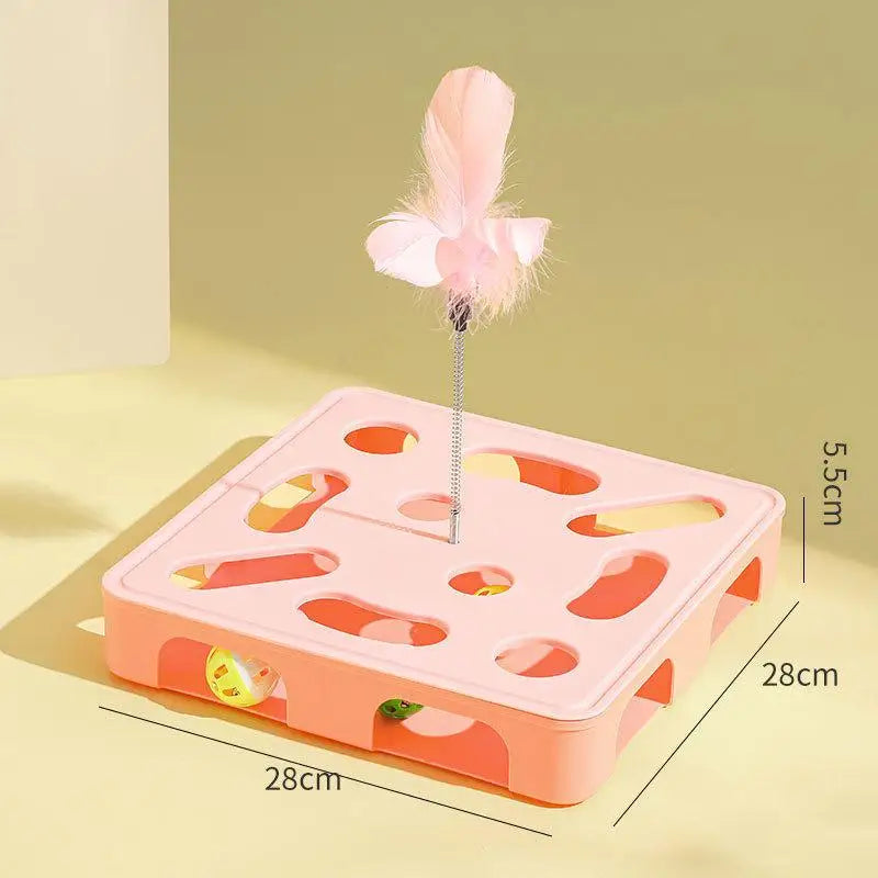 Feather Pets Self Entertainment Training Toy Interactive Cat Puzzle Qme A7