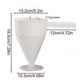 Waffle Batter Dispenser 1200ml Funnel Pourer Tool With Base Pancake Mix Dispenser For Home Kitchen Breakfast Dessert Cookie Qme White China Mainland