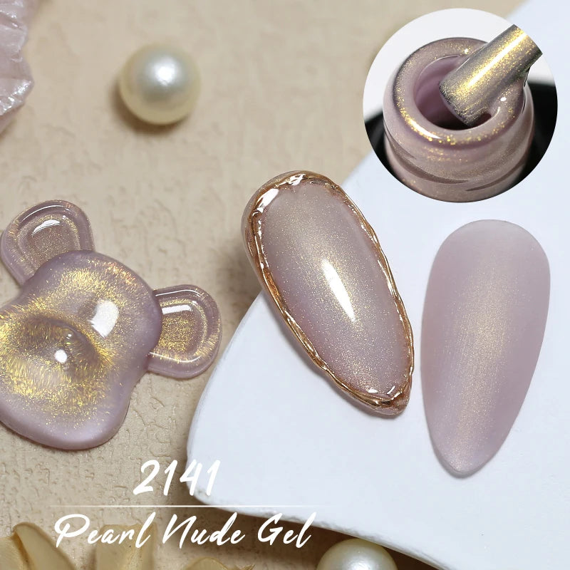 Arte Clavo Pearl Shell Gel Nail Polish Glitter Auroras Soak Off UV Qme 2141 1