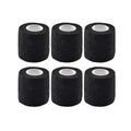 Wholesale Black Tape Tattoo Handle Bandage Anti-slip Athletic Nonwoven Waterproof Disposable Self-adhesive Elastic Bandage Qme 6PCS Black