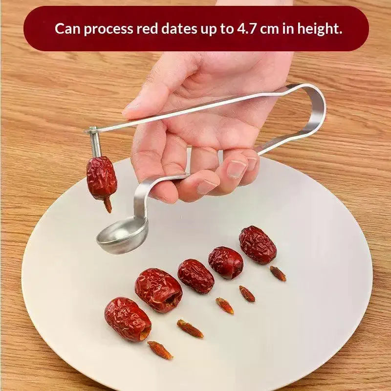 Stainless Steel Red Date Pitter Tool–Seed Corer Kitchen Gadget for Jujube Date Fruit Preparation Home Kitchen Baking Tool Qme