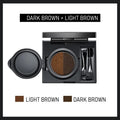 GECOMO Two-color Air Cushion Eyebrow Powder Color Waterproof and Sweat-proof Long-lasting Eye Brow Cream Qme Brown Color 205001-2