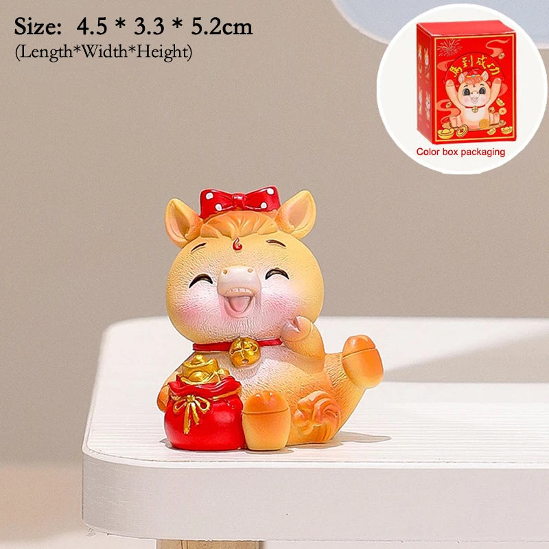2026 Cute Year Horse Ornament Lucky Toy DIY Desktop Decoration Car