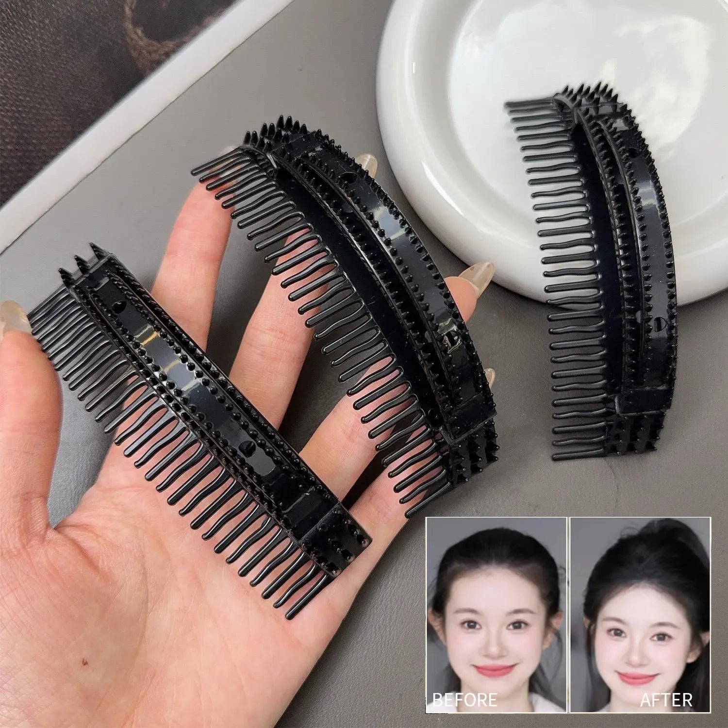 1/4pcs Cushion Stable Hair Roots Volumizing Fiber Insert Comb Invisible Fluffy Hair Pad Heightening Artifact Hairstyle Tool Qme