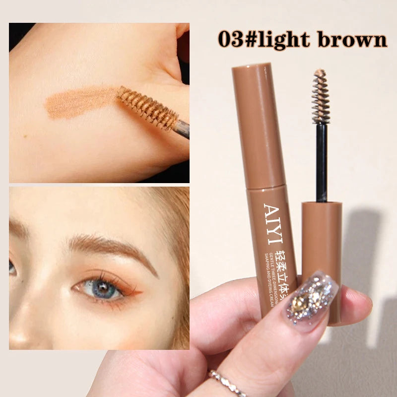 Smudge Proof Brow Mascara AIYI Waterproof Long Lasting Natural Qme 03 light brown