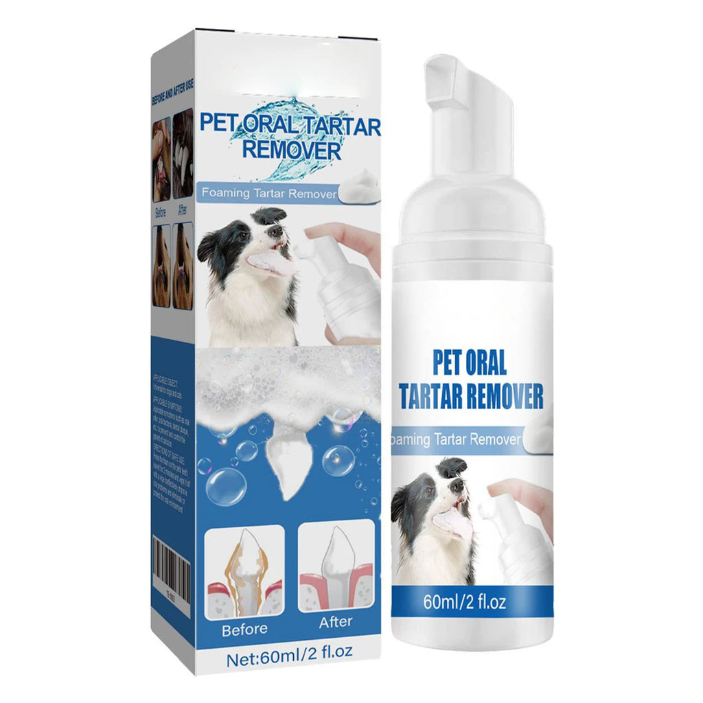 60ml Pet Oral Tartar Remover Spray Pet Oral Foam Cleaner Dogs And Cats Oral Cleanse Foams for Dogs & Cats Support Healthy Gums Qme Default Title