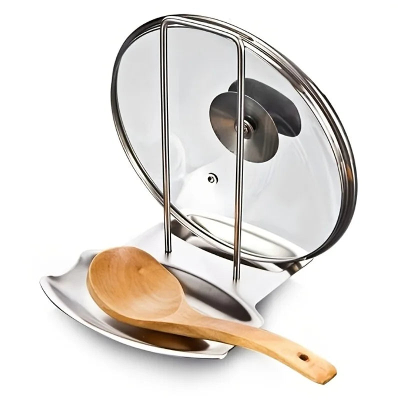 1 Rack Pot Lids Soup Ladles No Drill Ladle Holder Detachable Kitchen Qme