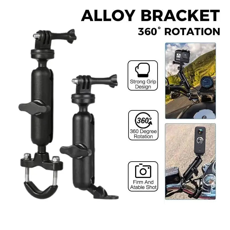 Motorcycle 360-Degree Camera Holder Versatile Mounting Bracket Steady Qme