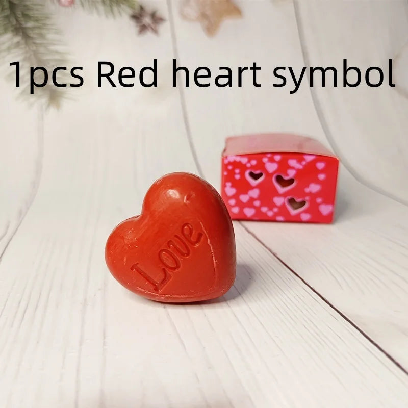 Handmade Love Heart shaped Design Bath Soap Wedding Party Love Gift Soapy Favor Valentine Gift Hand Soap Qme Red heart symbol