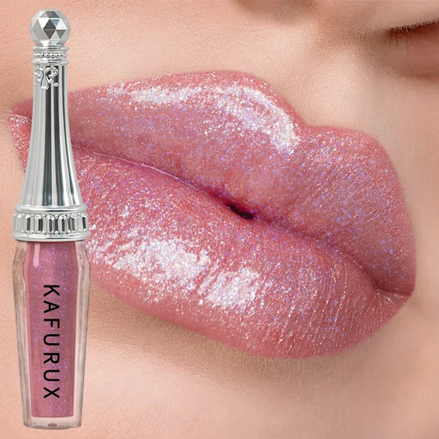 6 Colors Glitter Liquid Lipsticks Shimmer Shiny Lipgloss Pearlescent Qme