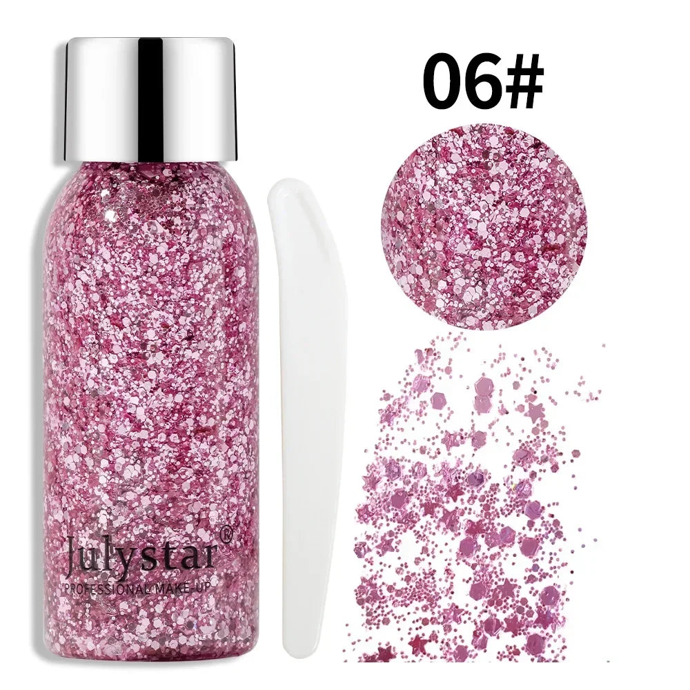 Body Glitter Gel Sequins Long Acting Face Eyes Hair Prom Party Qme 06