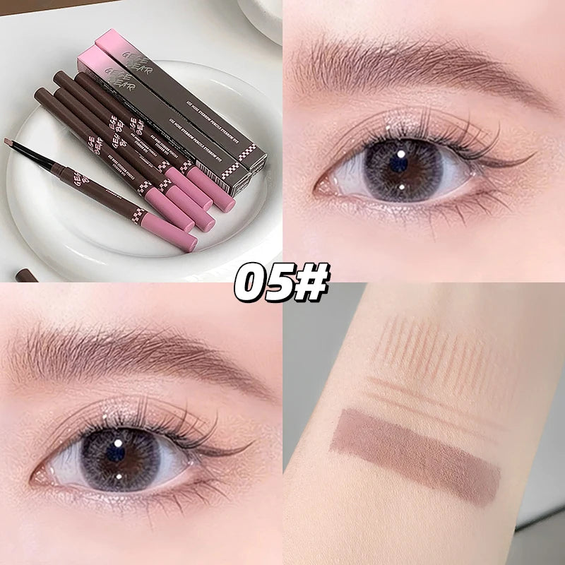 2-in-1 Dual-Ended Eyebrow Pencil & Tinting Mascara - Waterproof, Long-Lasting, Smudge-Proof, Natural Finish Eyebrow Makeup Qme GX1512-5