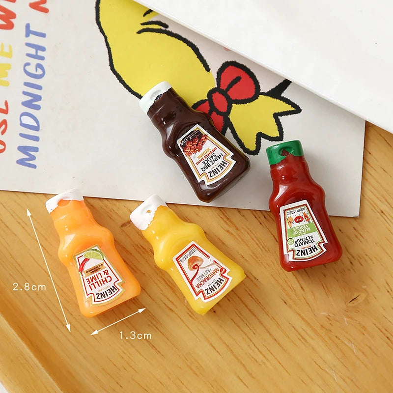 Dollhouse Miniature Strawberry Sauce Jam Jar Mini Kitchen Food Qme
