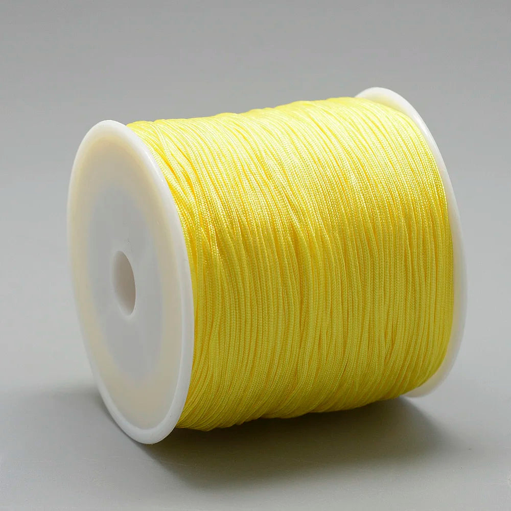 Pandahall 100m Roll Nylon Thread Braided Chinese Knotting Cord