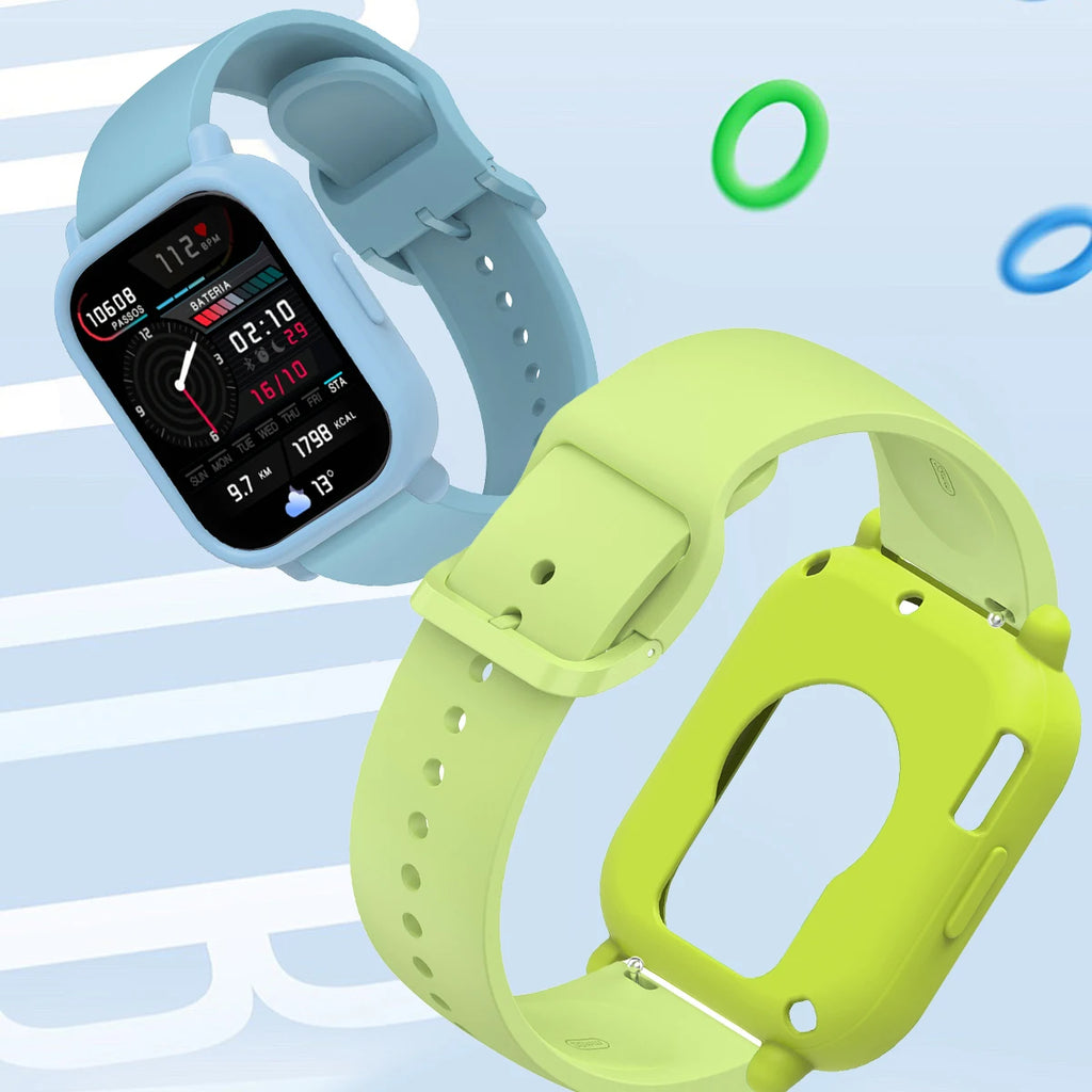 Silicone Case + Strap for Redmi Watch 5 Lite / 5 Active Repacement Bracelet Belt Smart Watchband Protective Shell Cover Qme