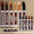 Furniture Markers Touch Up Wood Scratch Stain Repair 8 Felt Tip Wax Qme Set of 12