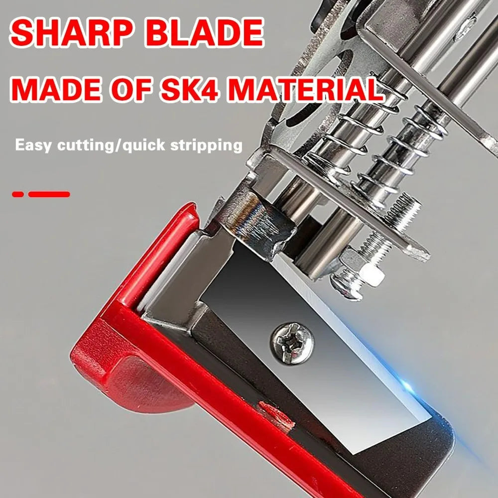 Handheld Copper Wire Stripper Manual Adjustable Portable Cutting Wire Quick Wire Stripping Tool for Scrap Recycling Electrician Qme