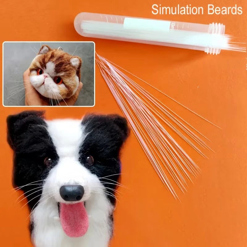 Simulation Cat Dog Whiskers Realistic Animal Beards Suitable DIY Cats Qme