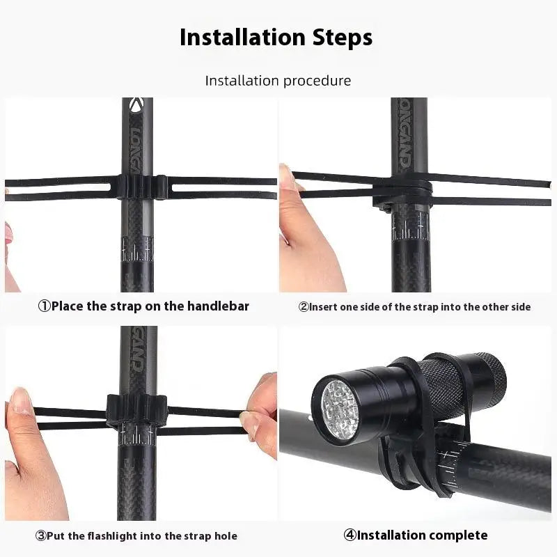 Bike Silicone Mount Bands Bicycle Light Straps Headlight Taillight Qme
