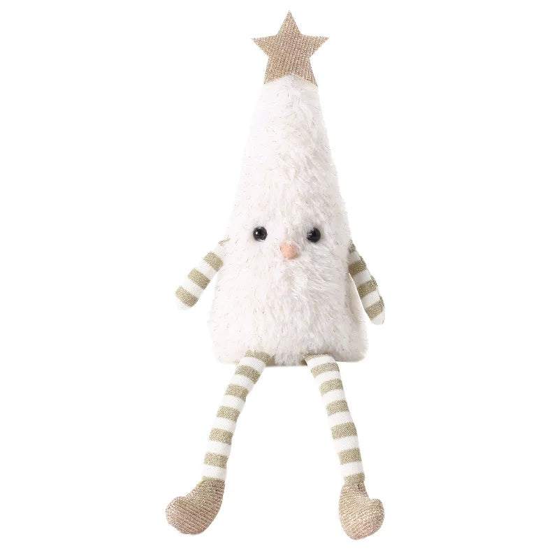Xmas Soft Doll Ornament Lovely Plush Tree Figurine Festive Table Qme