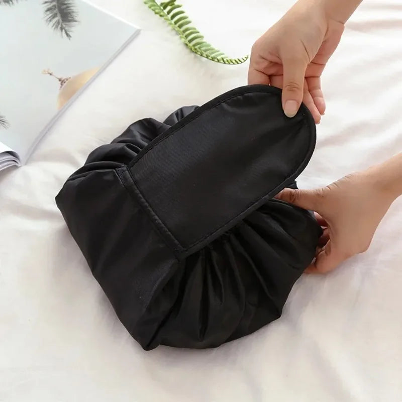 Women Drawstring Cosmetic Bag Travel Storage Makeup Bag Organizer Female Make Up Pouch Portable Waterproof Toiletry Bea Qme