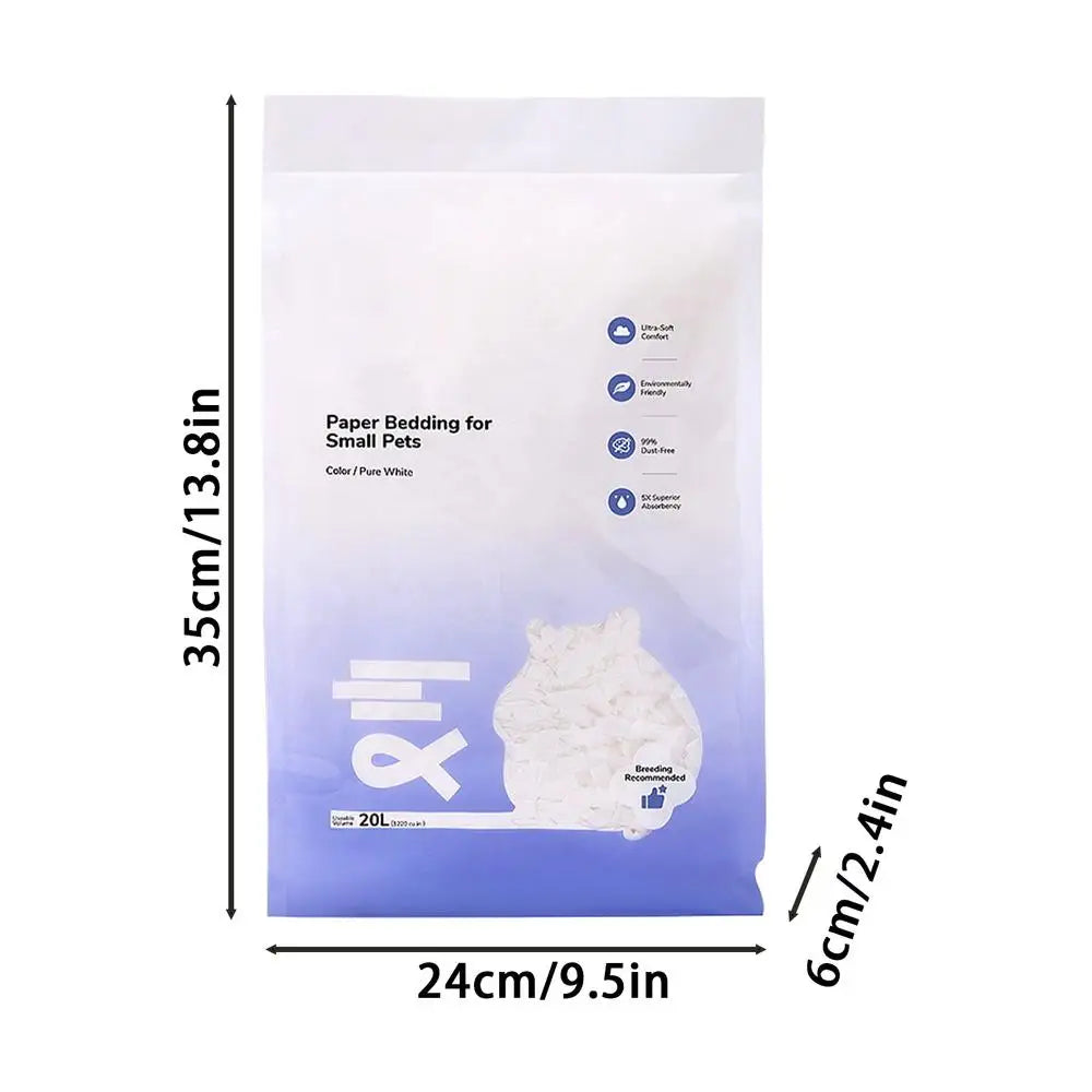 Small Animal Bedding Hamster Paper Cotton Bedding Odor Control Water Absorption Cage Decoration Rabbits Supplies for Outdoor Qme as shown