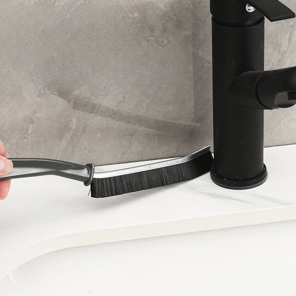 Household Gap Cleaning Brush Durable Grout Hard Bristle Long Handle Cleaner Brush for Tile Joints Dead Angle Shower Floor Lines Qme