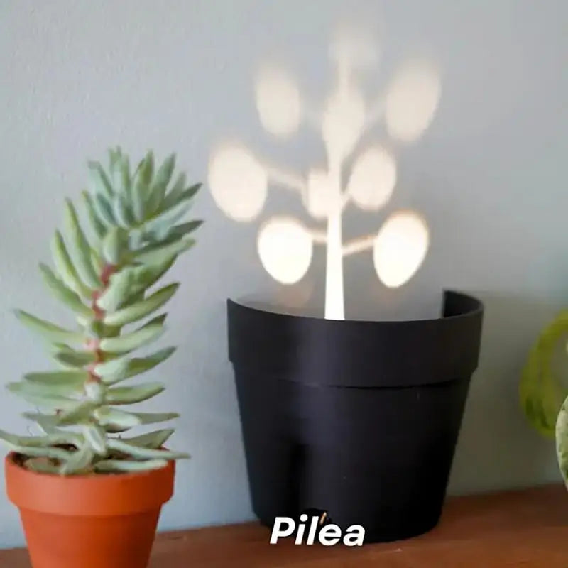 Potted Projector Lights Plant Pot Nightlights Lamp Bedside Projection Qme