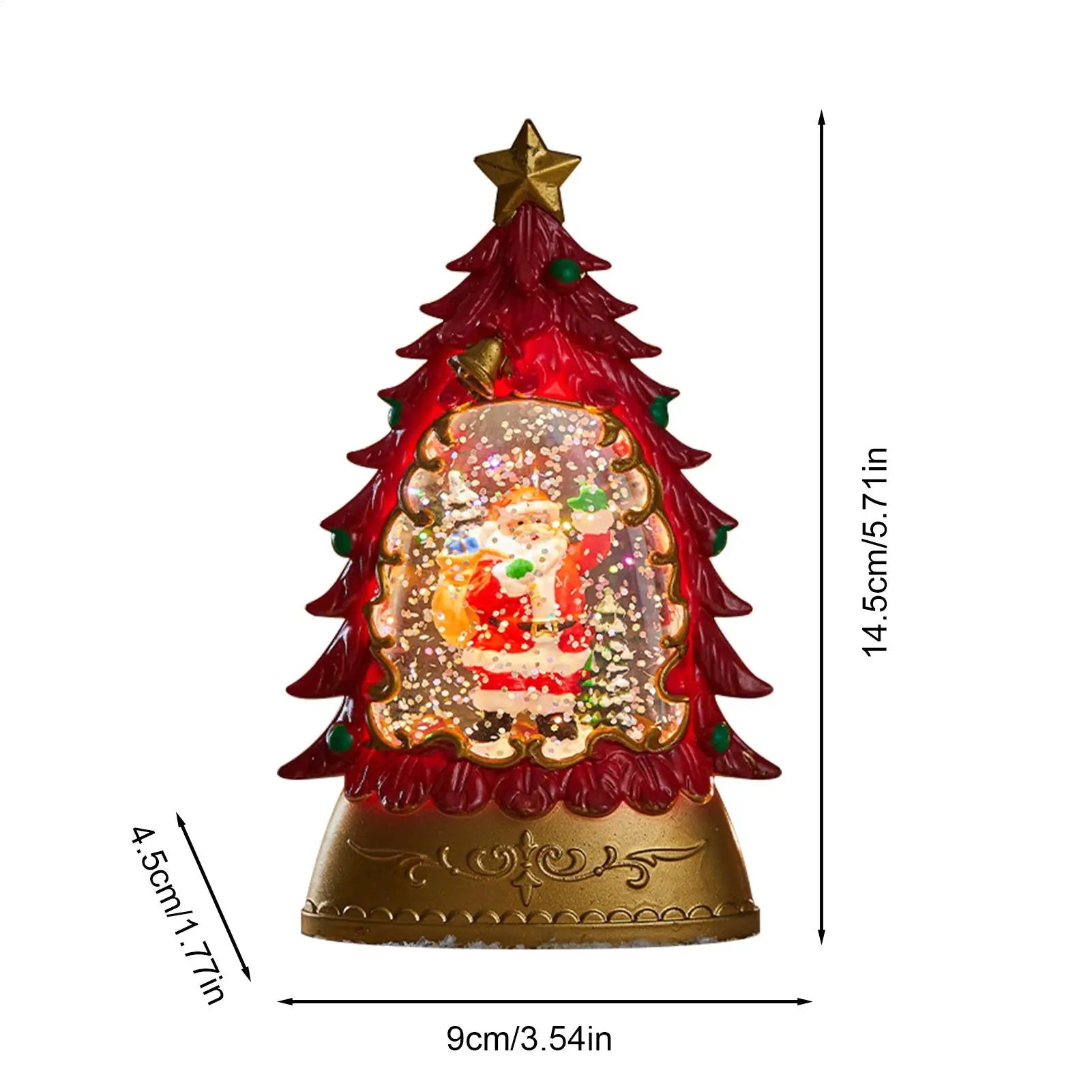 Christmas Snow Globes Glowing Globe Decoration Battery-operated Qme