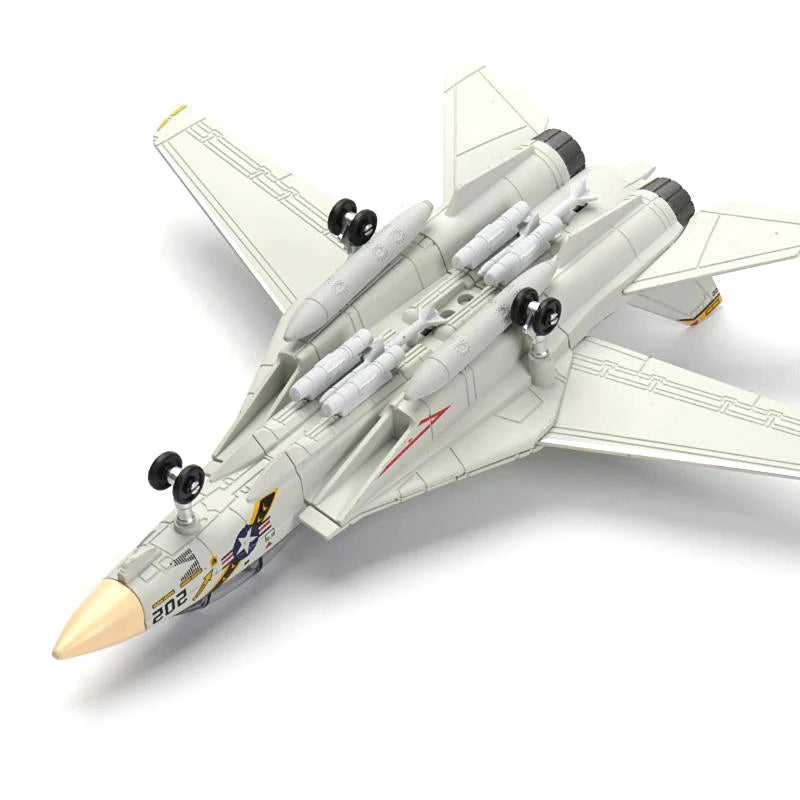 1 72 Scale F-14 Tomcat Fighter Jet Model White Black ABS Plastic Qme