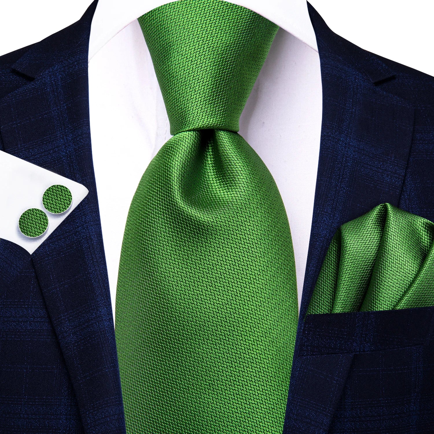 Hi-tie Men's Ties Solid Pink Green Jacquard Necktie Accessories Daily Qme N-3575