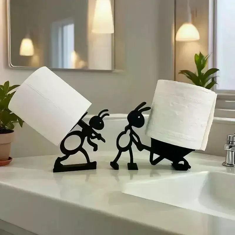 3D Printed Cute Simple Ant Tissue Holder Figurines Home Desktop Paper Bracket Decoration Creative Ornaments For Holiday Gift Qme