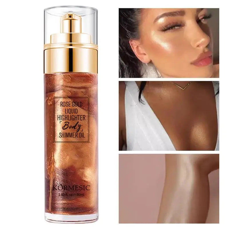 Glitter Spray Hair Body Glitter Spray Sparkly Quick High-Gloss Face Highlighter Long Lasting Shimmery Body Makeup Spray Qme