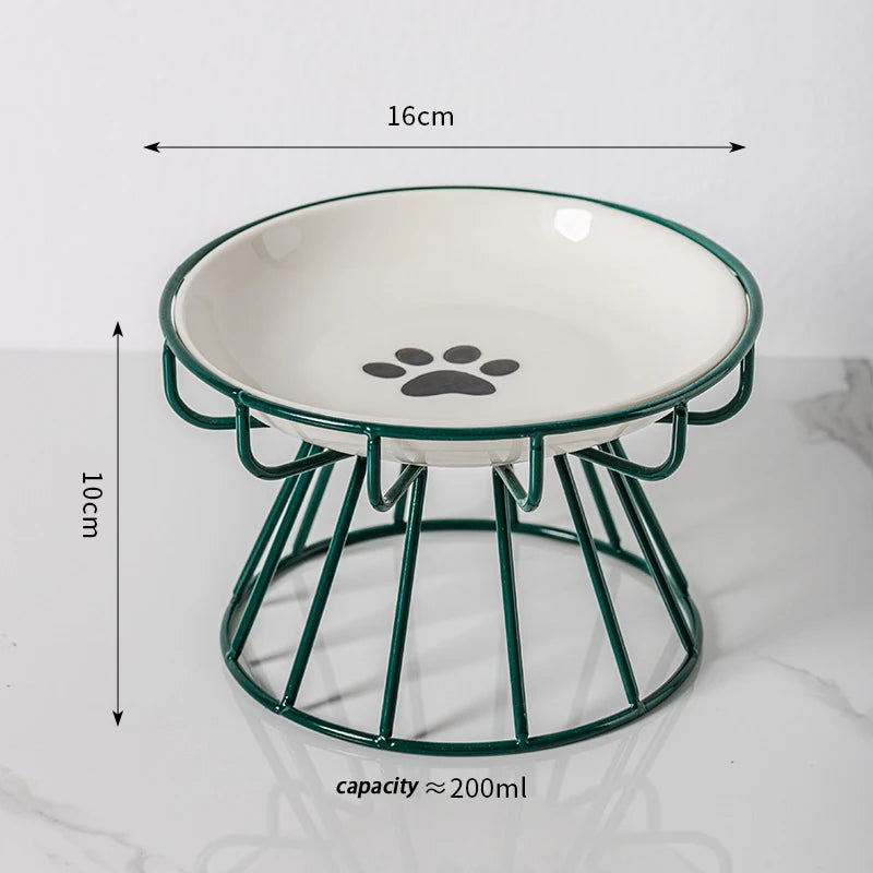 Dogs Supplies Outdoor Feeding Drinking Accessories Ceramic Raised Pet Qme A3