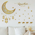 Living Room Bedroom Crescent Star Lamp Background Decoration Wall Qme Gold