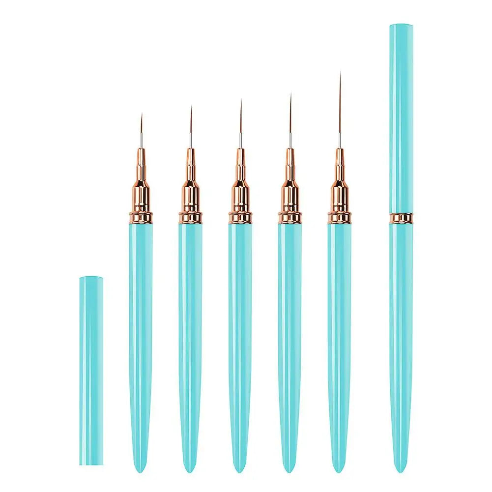 Nail Art Liner Brush UV Gel French Polish Long Lines Painting Drawing Qme blue