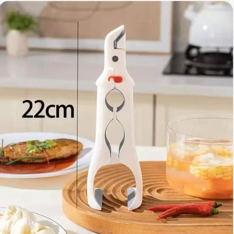 Anti-hot Clip Lifter Anti-scald Silicone Kitchen Anti Scald Plate Qme White
