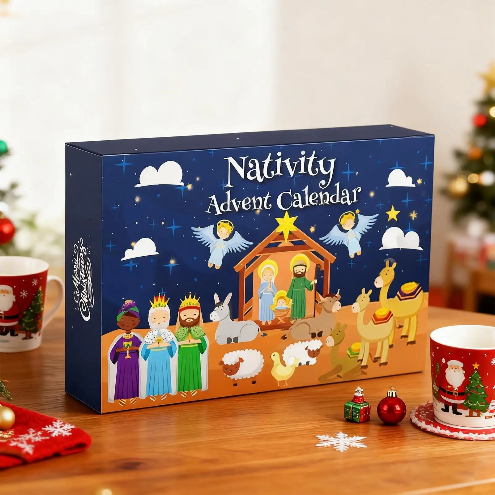 2025 Countdown Calendar 25 Days Nativity Toys Jesus Story Christmas Qme