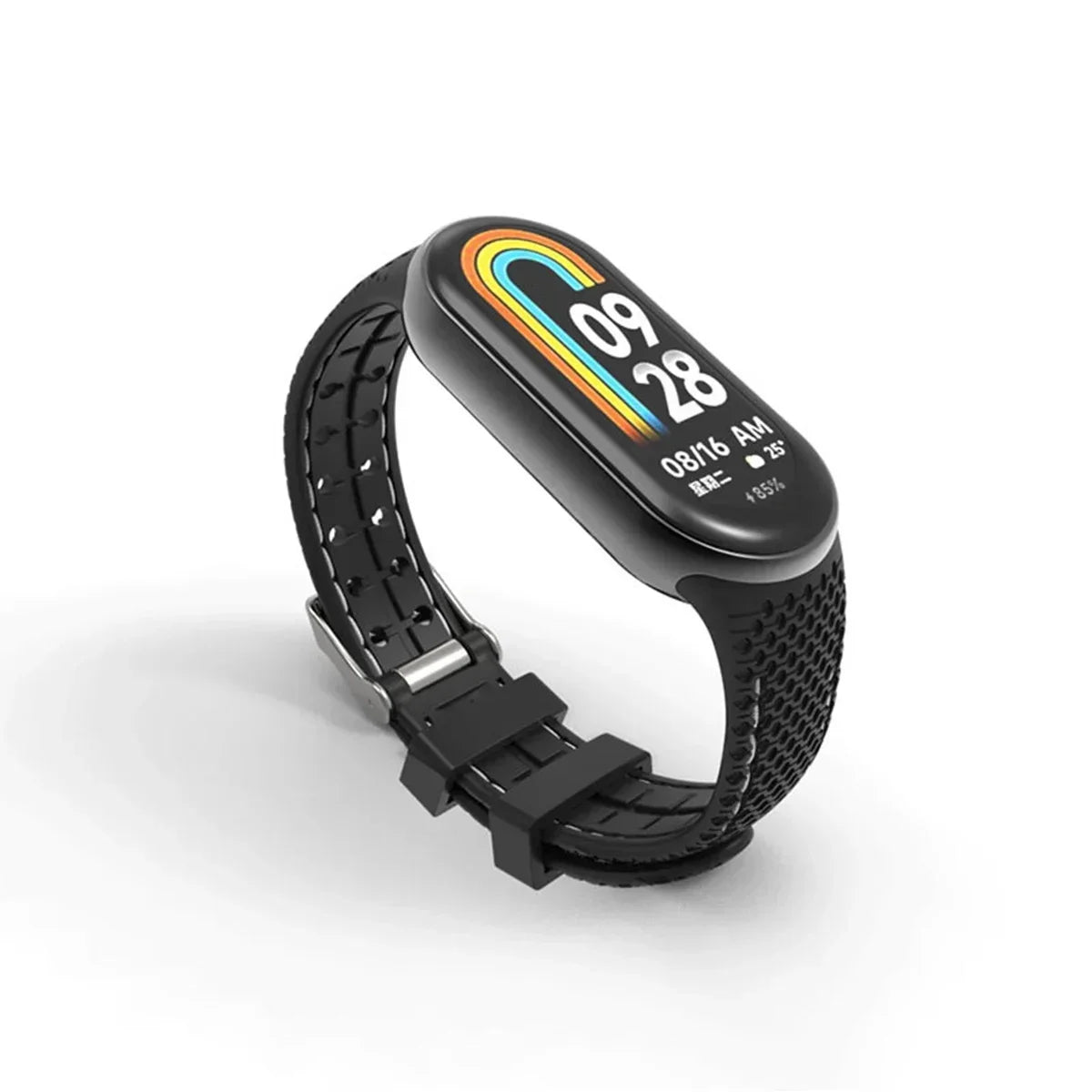 Silicone Strap For Mi Band 8 9 Bracelet Rubber Watchband Replacement Smartwatch Wrist Bracelet Correa For Xiaomi Mi Band 8 Strap Qme Grey Mi Band 8