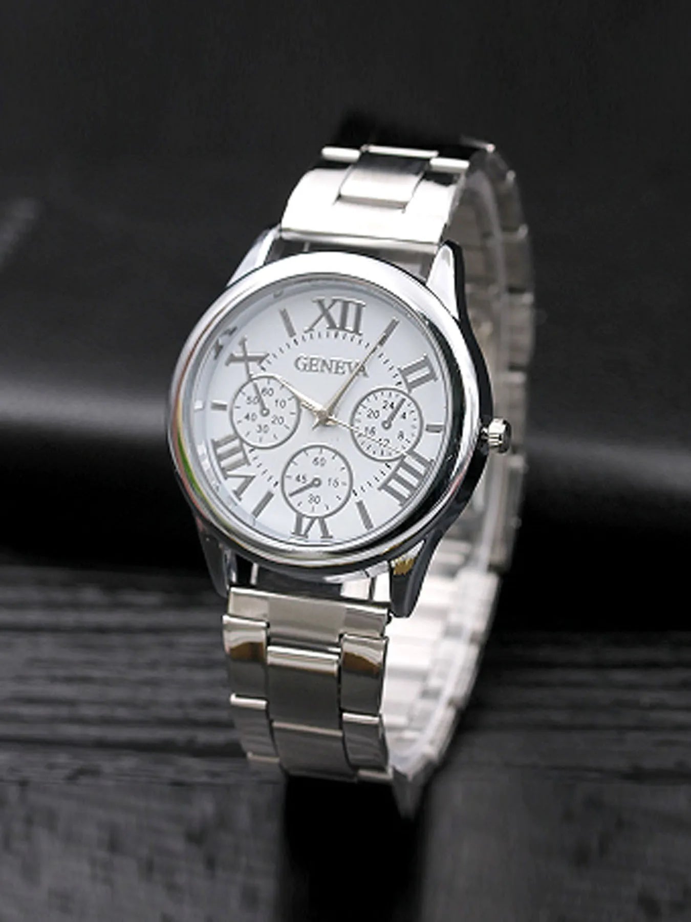 Quartz Watch for Women Deco 3 Eyes High-end Light Luxury Women Watches Stainless Steel Ladies Wristwatch Clock Qme Silver