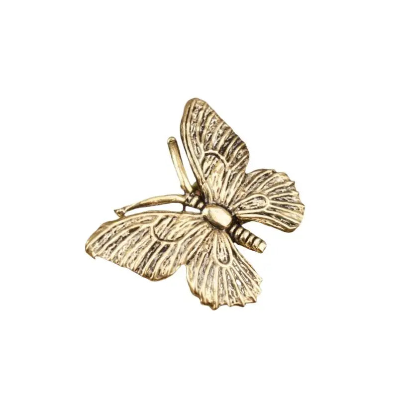 1/3/5Pcs Insect Animal Model Desk Decor Brass Butterfly Statue Office Ornament Vintage Tea Table Decoration For Living Room Qme