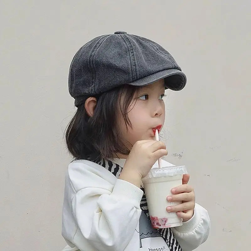 Kids Forward Cap Spring Autumn Baby Toddler Newsboy Hat Soft Cotton Qme