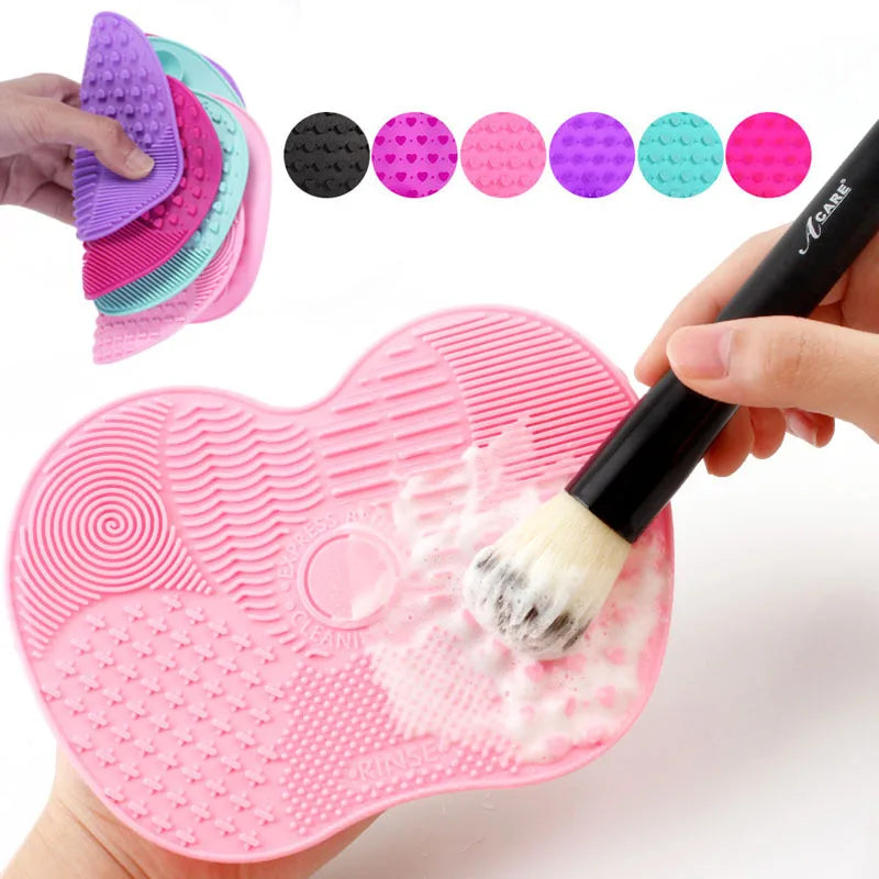Scrubbing Pad Cosmetic Brush Cleaning Silicone Suction Cup Apple Qme